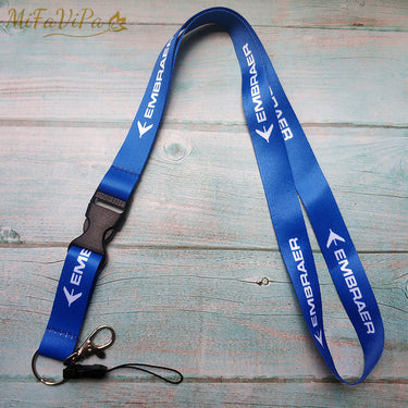 Blue Embraer Neck Strap Chaveiro Key Chain Flight Crew Keychain AV8R